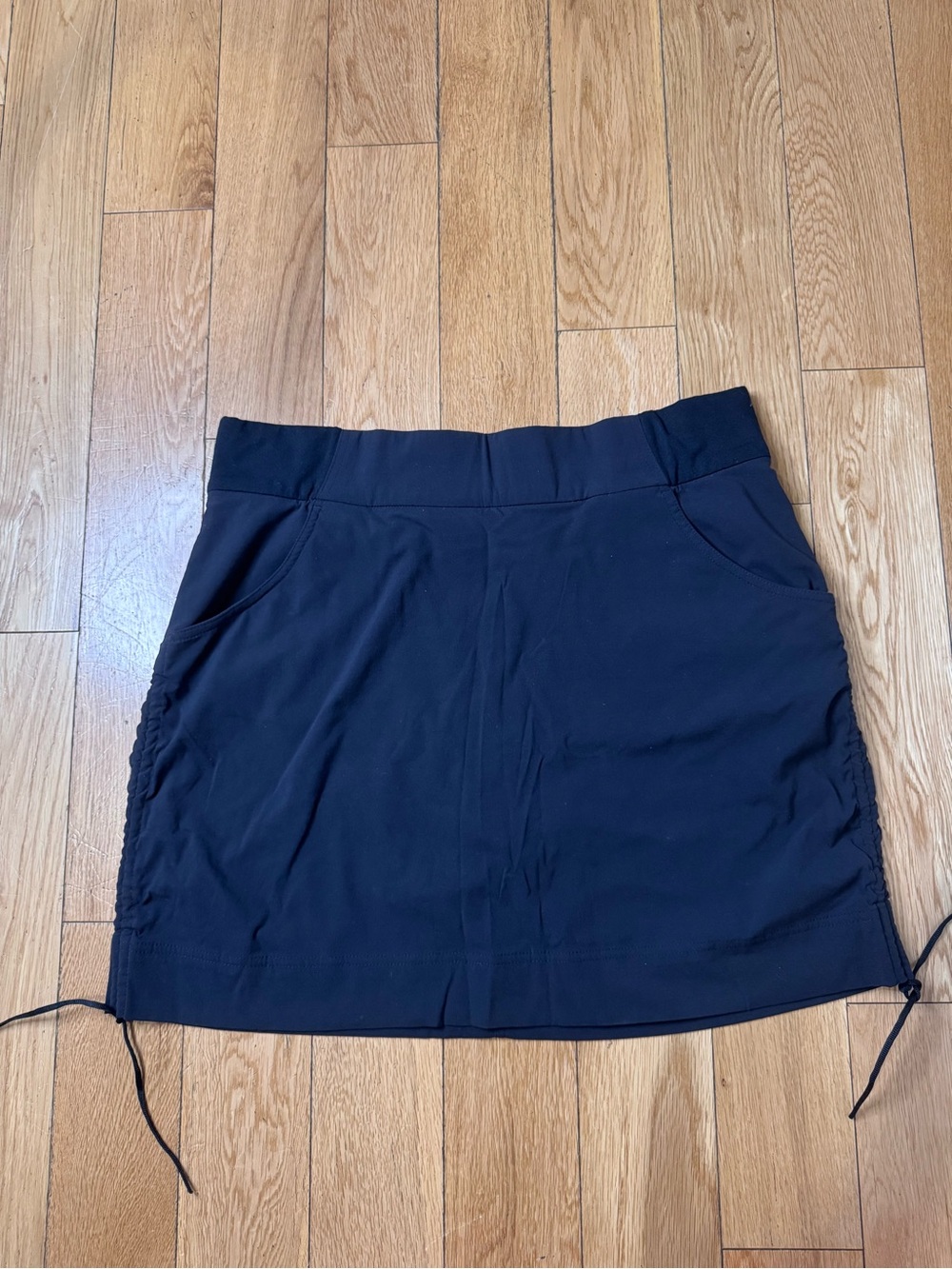 Columbia Black Drawstring Side Mini Skirt
